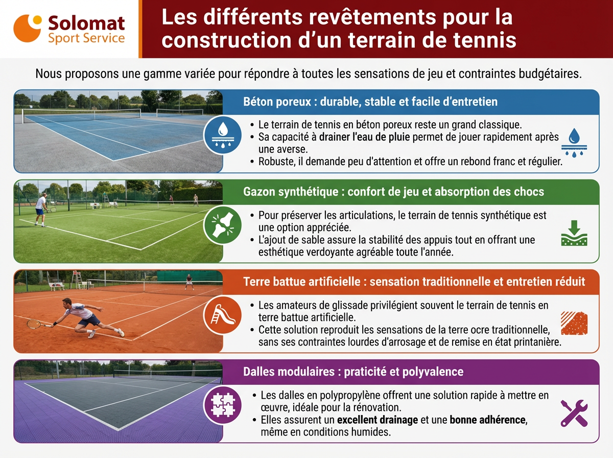 freepik infographie avec peu de texte les diffrents revtem 42499 Types de revêtements pour terrains de tennis.
