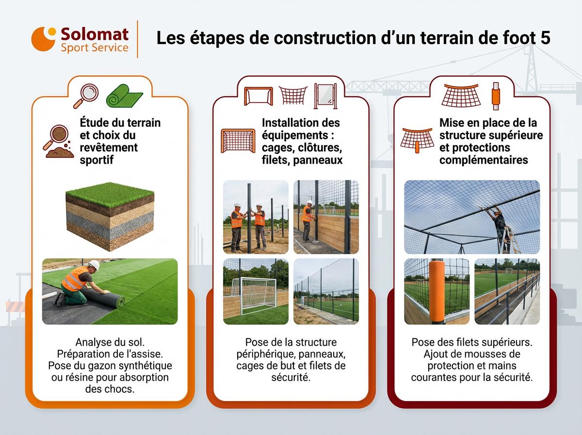 freepik infographie avec peu de texte les tapes de constru 42490 Étapes de construction d’un terrain de foot à cinq