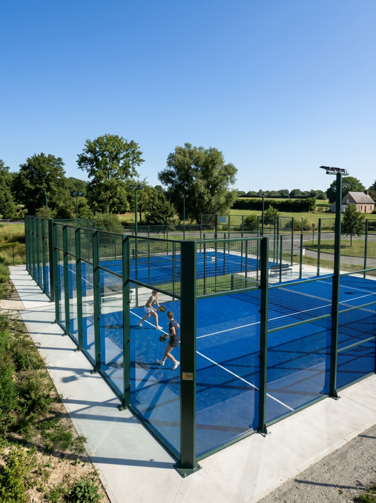 magnific genere moi une photo hd u 1sb1xhzr4r Terrain de padel extérieur avec deux joueurs